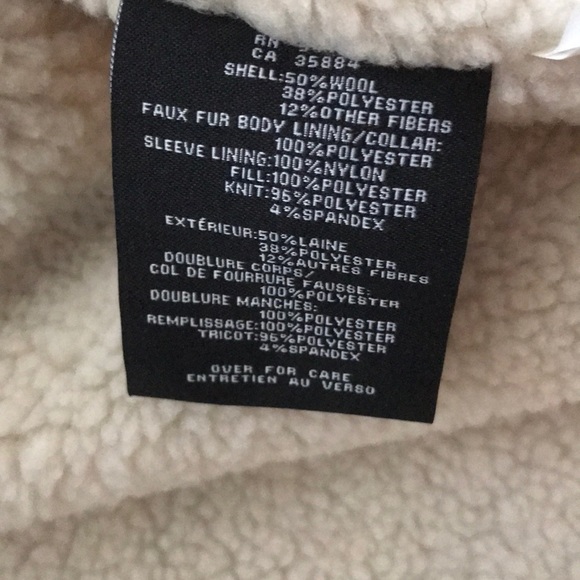 NEW Cole Haan tumbled wool coat Sherpa lining - Picture 7 of 7